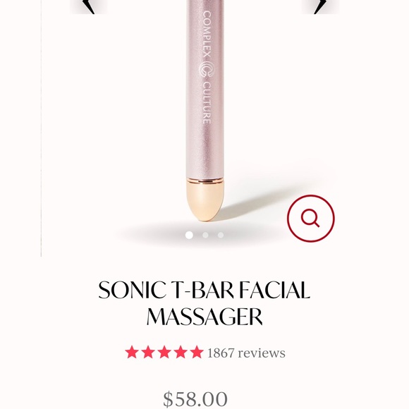 Complex Culture Beauty Sonic T-bar Facial Massager. New, never used, in package - Picture 7 of 8